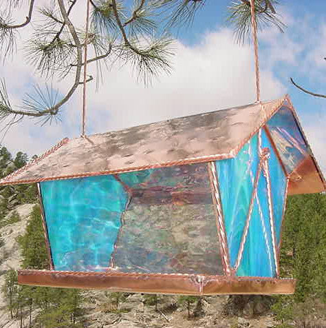 Stained glass roof and window cypress birdhouses outlet