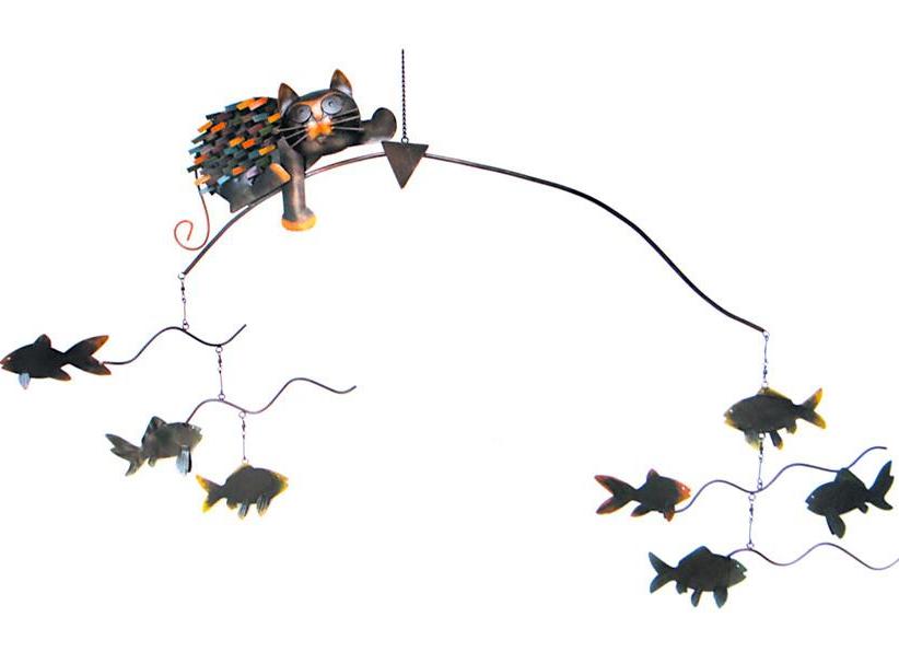 Spikey Cat Balancing Garden Tipper can convert shops to hanging Mobile | Kinetic Sculpture | Spinner | Mobile