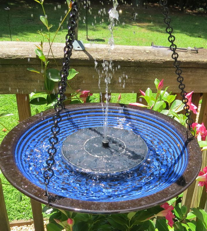 Solar Rustic Bird Bath, authentic Bird Feeder, Planter Sculpture Design, Outdoor Decoration