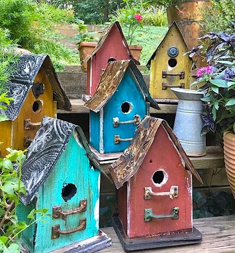 Vintage Church Birdhouses