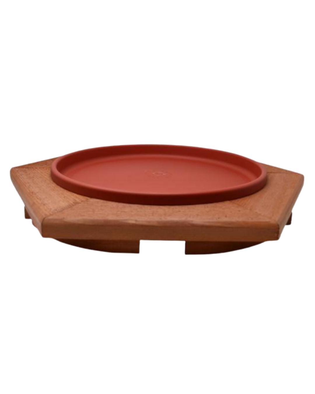 Cedar Heated Deck Mount BirdBath