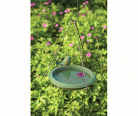 Teal Ceramic Hanging Bird Bath – Elegant and Colorful Bird Bath for Garden Décor