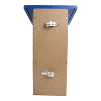 Classic durable bluebird house made of weather-resistant wood, designed for nesting birds with proper ventilation and drainage.