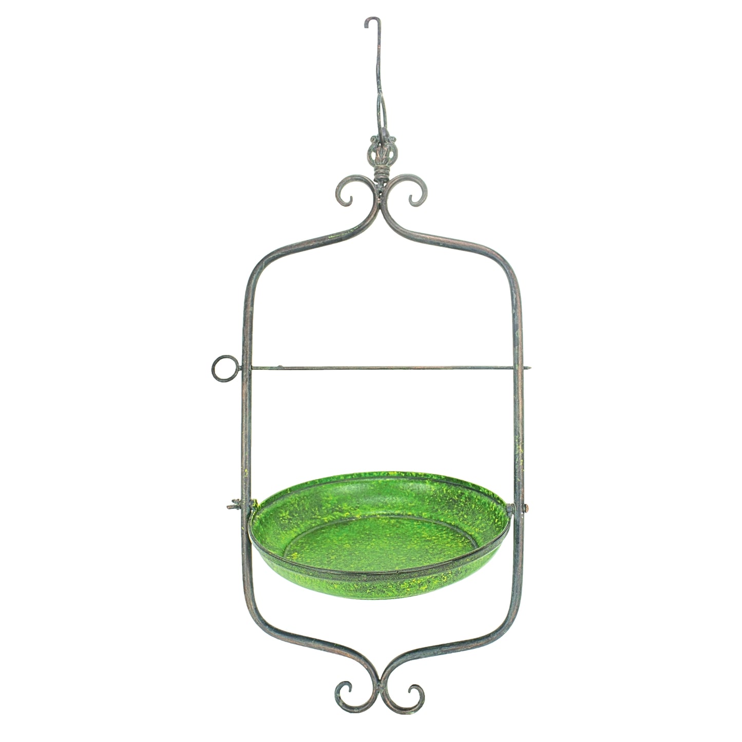 Decorative antique hanging feeder designed for fruit slices