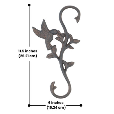 Elegant hummingbird bloom hook for hanging planters