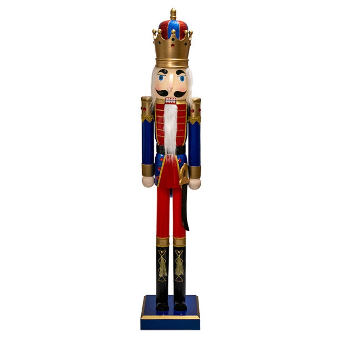 Prime Retreat Nutcracker King statue, giant Christmas decoration for indoor or outdoor holiday displays