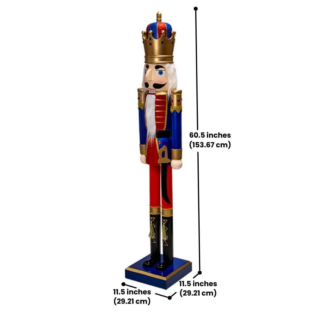 Prime Retreat Nutcracker King statue, giant Christmas decoration for indoor or outdoor holiday displays