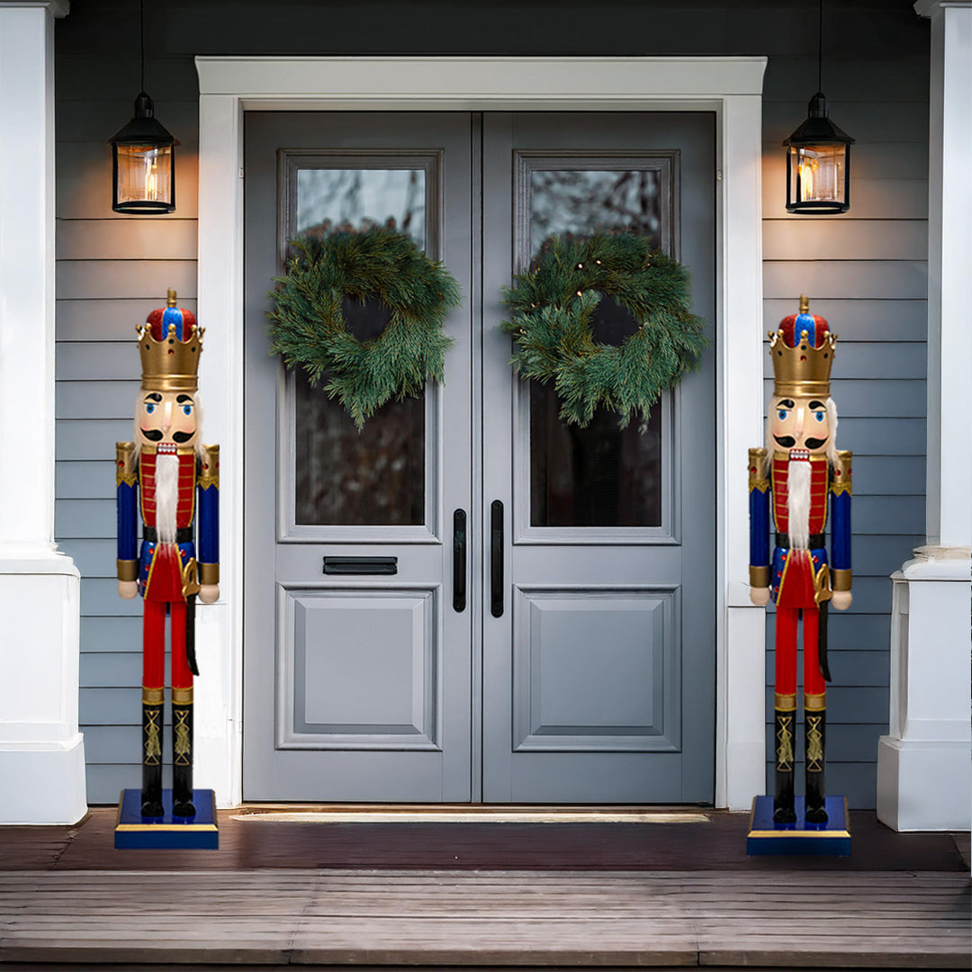 Prime Retreat Nutcracker King statue, giant Christmas decoration for indoor or outdoor holiday displays