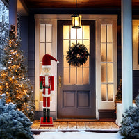 Giant Nutcracker Mr. Claus statue by Prime Retreat, adding a whimsical touch to your holiday decor collection