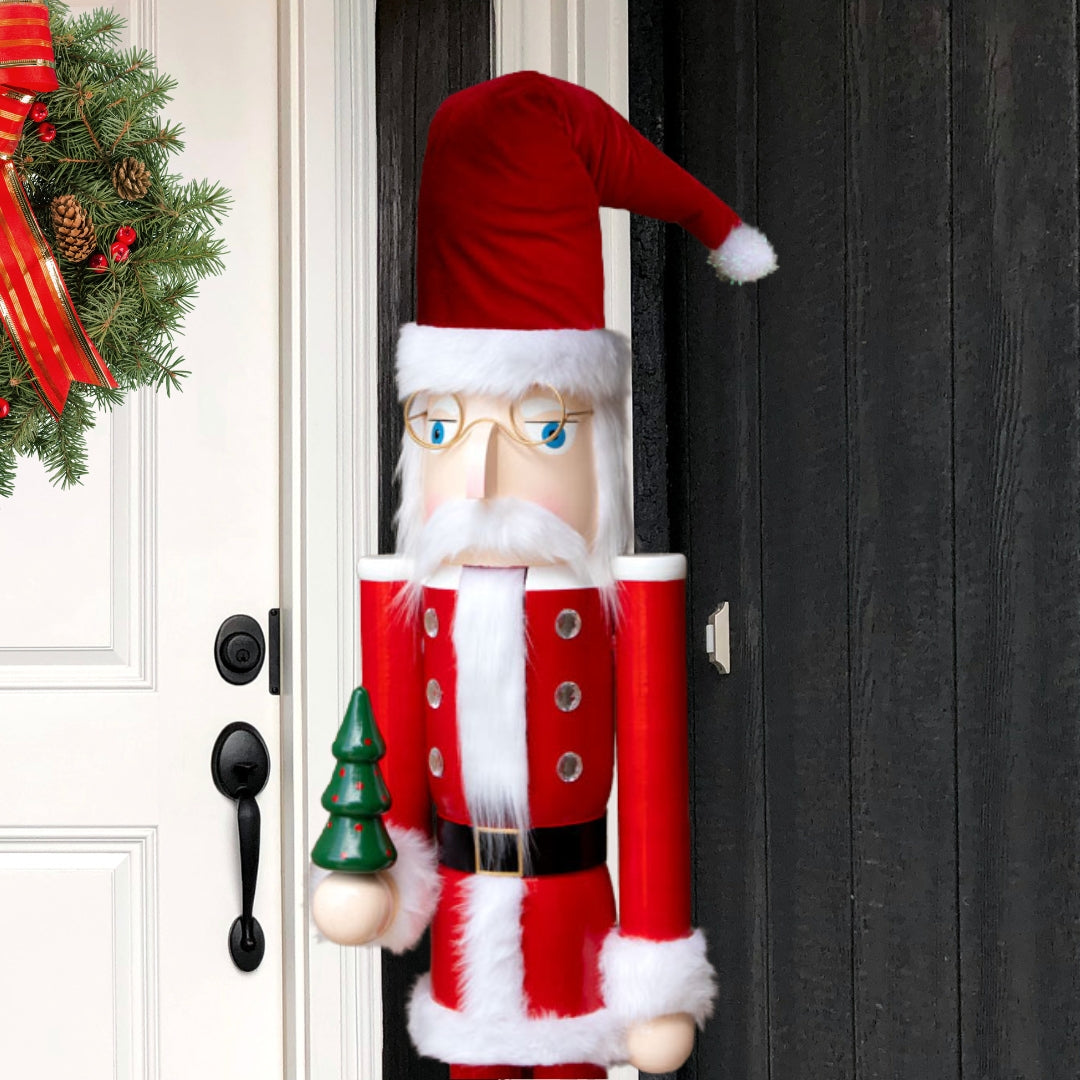 Giant Nutcracker Mr. Claus statue by Prime Retreat, adding a whimsical touch to your holiday decor collection