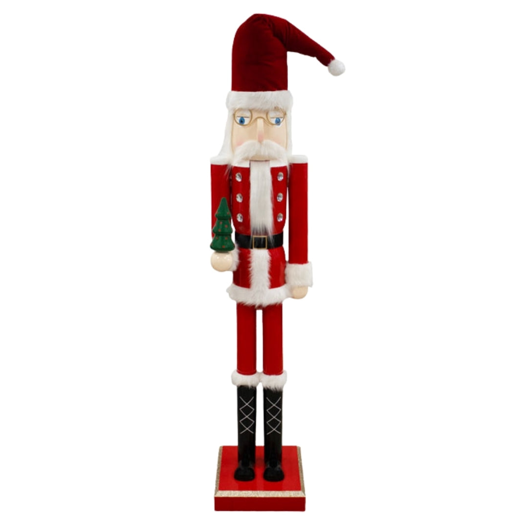 Giant Nutcracker Mr. Claus statue by Prime Retreat, adding a whimsical touch to your holiday decor collection