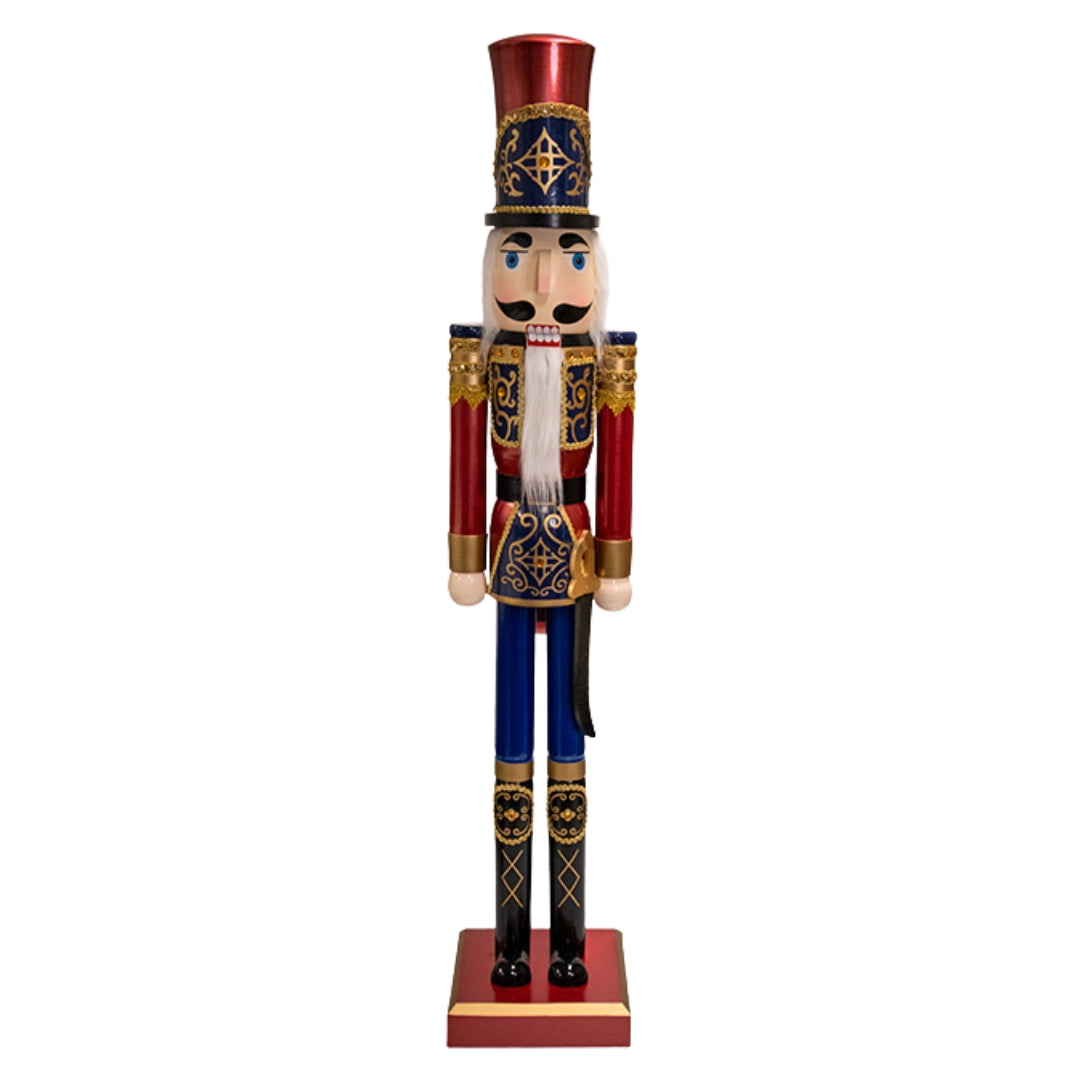 Giant Nutcracker Soldier decor by Prime Retreat, perfect for creating a cheerful holiday ambiance in any setting