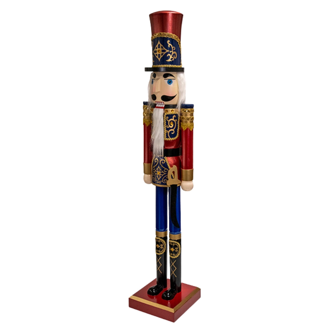 Giant Nutcracker Soldier decor by Prime Retreat, perfect for creating a cheerful holiday ambiance in any setting