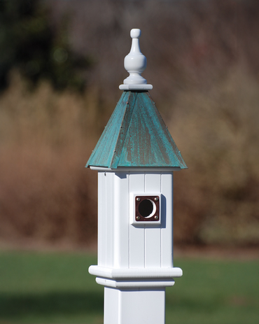 Copper Roof Bluebird House-Patina