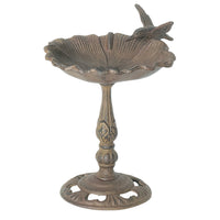 Petal-themed mini birdbath for attracting birds