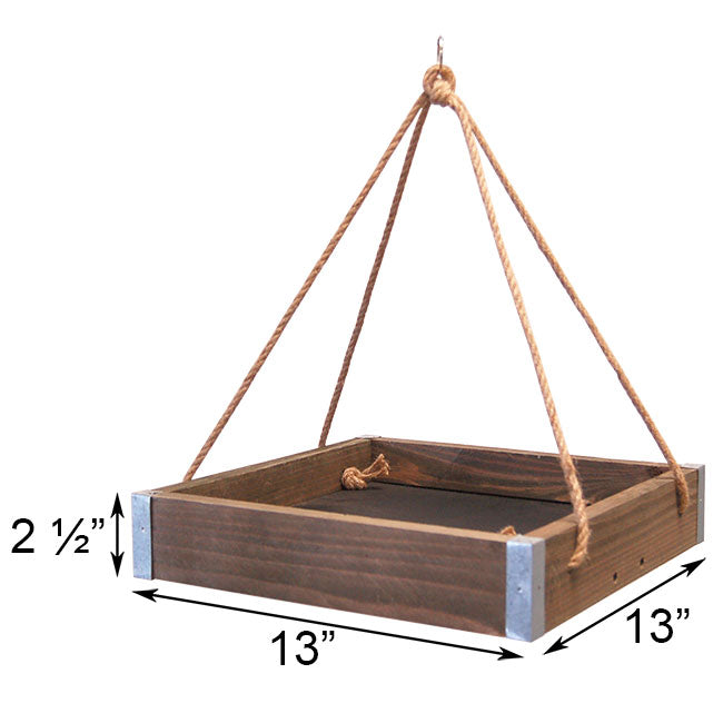 Rustic Platform Trio Bird Feeder – Multi-Tiered Bird Feeder for Gardens