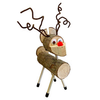 EZ-DIY cedar reindeer by Prime Retreat, a charming wooden decoration perfect for holiday crafting and Christmas decor