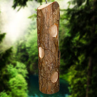 Suet Cedar Log Feeder