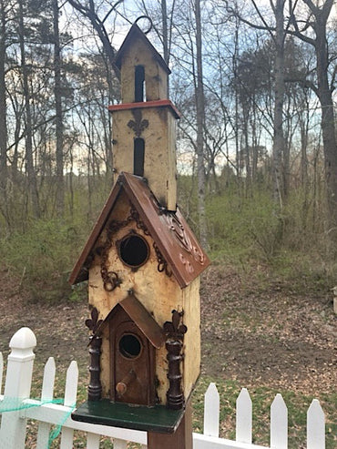 Tall Church Birdhouse Handmade