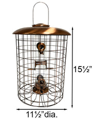 Tube Bird Feeder with Caged Screen