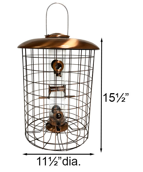 Brushed Copper Seed Tube Feeder | Squirrel Resistant Feeder - The ...