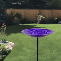 Violet Staked Birdbath – Elegant Garden Décor for Attracting Birds