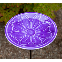 Violet Staked Birdbath – Elegant Garden Décor for Attracting Birds