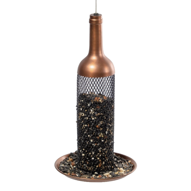 Wine Bottle Bird Feeder