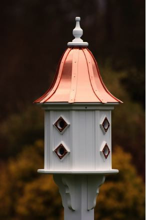 Copper Roof Dovecote Birdhouse in Vinyl/PVC with 8 compartments