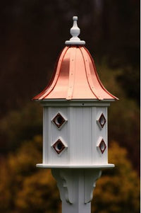 Copper Roof Dovecote Birdhouse in Vinyl/PVC with 8 compartments