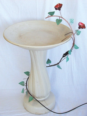 Ivy Leaf Copper Bird Bath Dripper by BirdsChoice