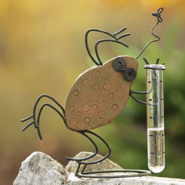 Ceramic Frog Rain Gauge