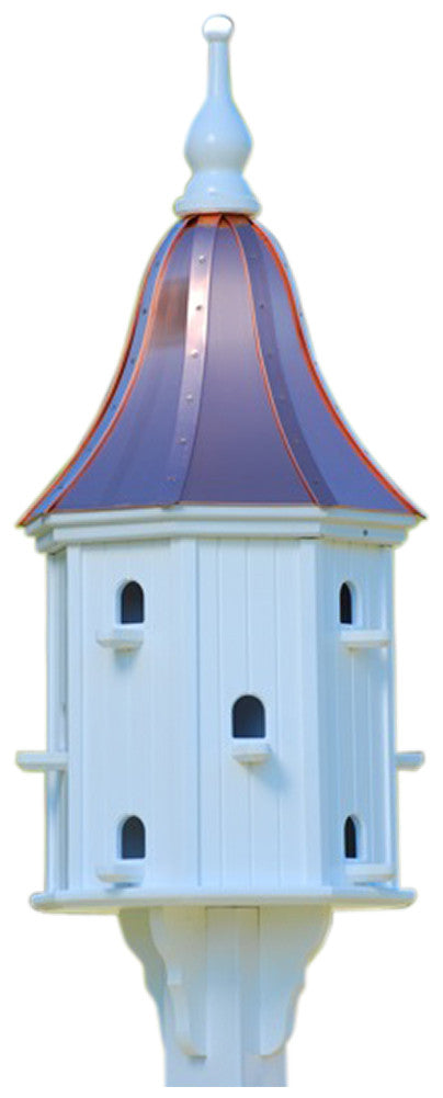 Dovecote Birdhouse in Copper and PVC, 42x16 with 12 Nests