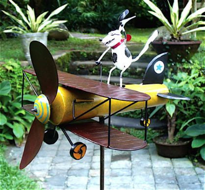 Aviator Spike the Dog Whirligig w/Pole