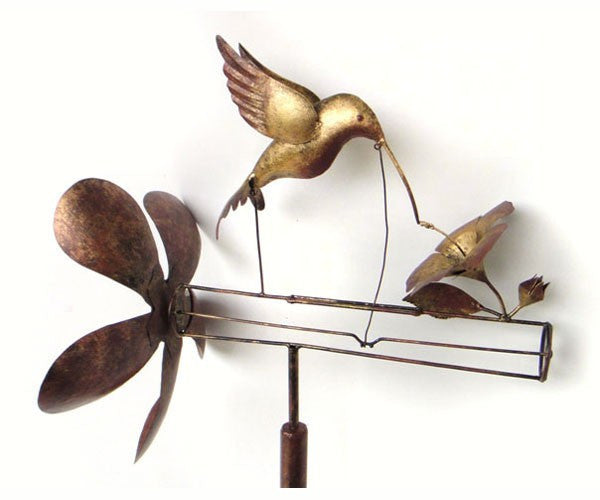 Hummingbird Whirligig with Pole