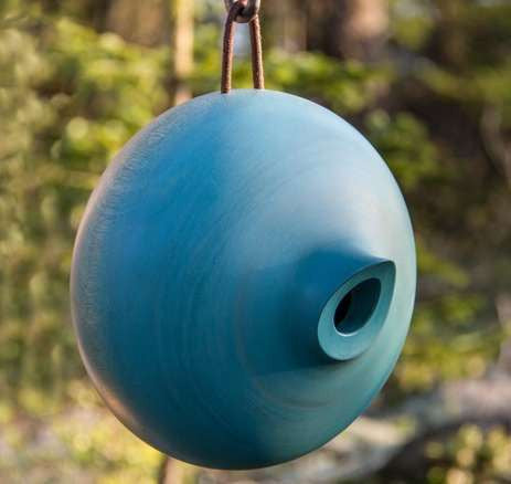 Ellipse Birdhouse- Blue