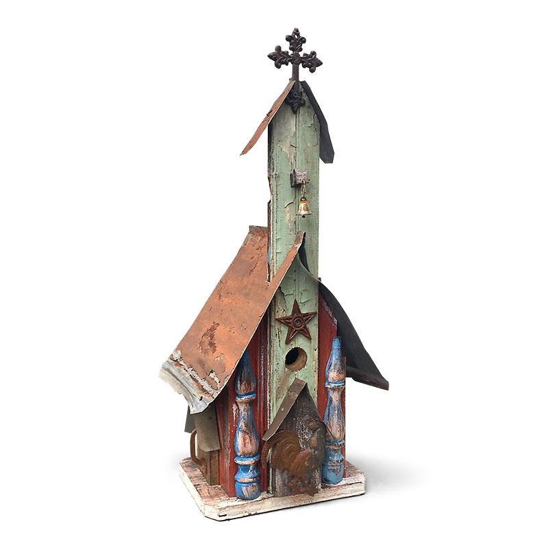 vintage church birdhouse