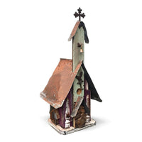 tin church birdhouse
