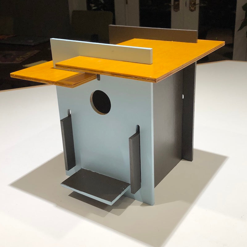 Mod Birdhouse Kit Shown Painted