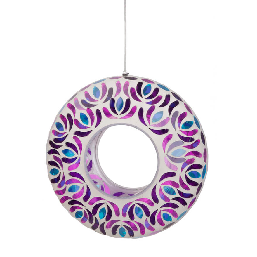 Blossom Glass Circle Fly-Thru Bird Feeder