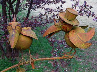 Two Old Crows Kinetic Garden Stake