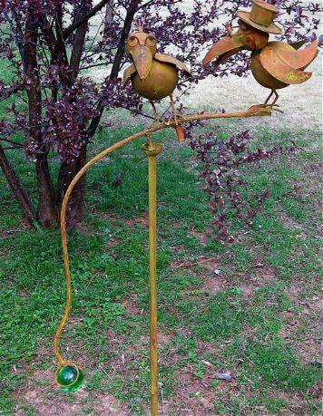 Two Old Crows Kinetic Garden Stake