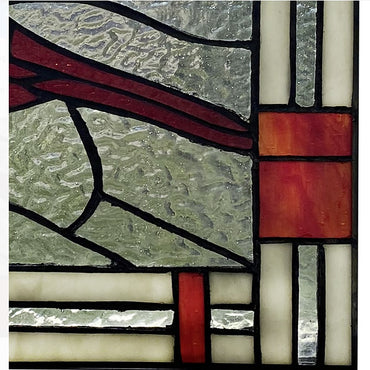 Cardinal Stained Glas Panel-Detail