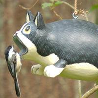 Black and White Fat Cat Birdhouse