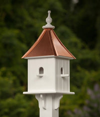 Copper Roof Birdhouse Square 4 Perches