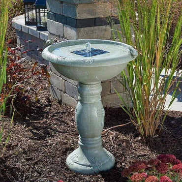 Tall Solar Fountain Bird Bath