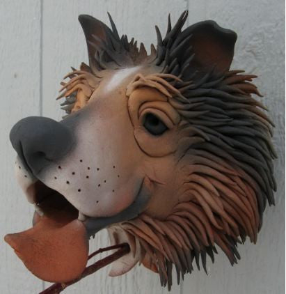 Gargler Ceramic Birdhouse Collie