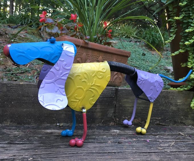 Dachshund Spring Dog Metal Yard Art – Playful and Durable Outdoor Décor for Dog Lovers