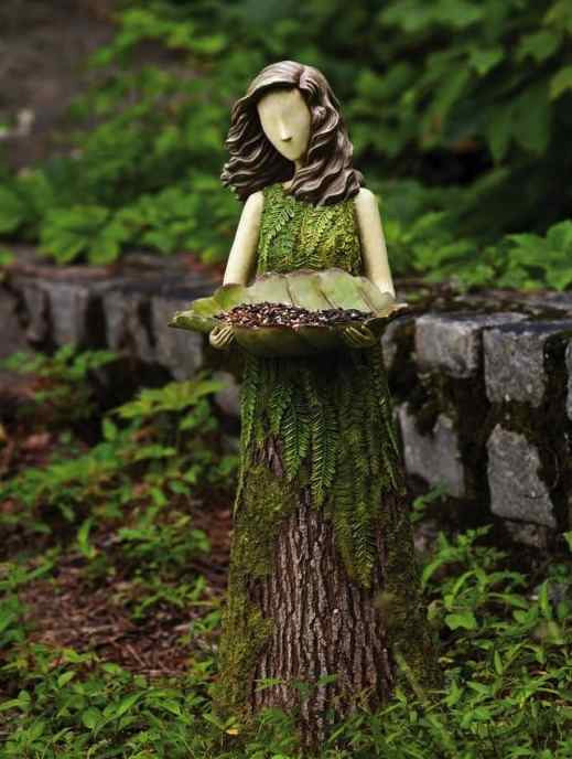 Fern Fairy Statuary Bird Feeder