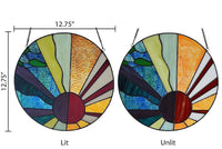 Earth Elements Stained Glass Panel